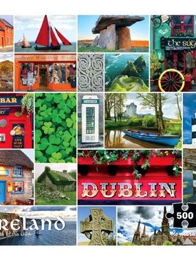 Dublin Ireland Travel Collage Puzzle Box Art